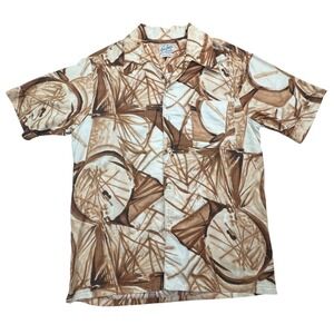 Vintage Don Loper Shirt Mens Medium Abstract Button Up 90s Retro Pattern